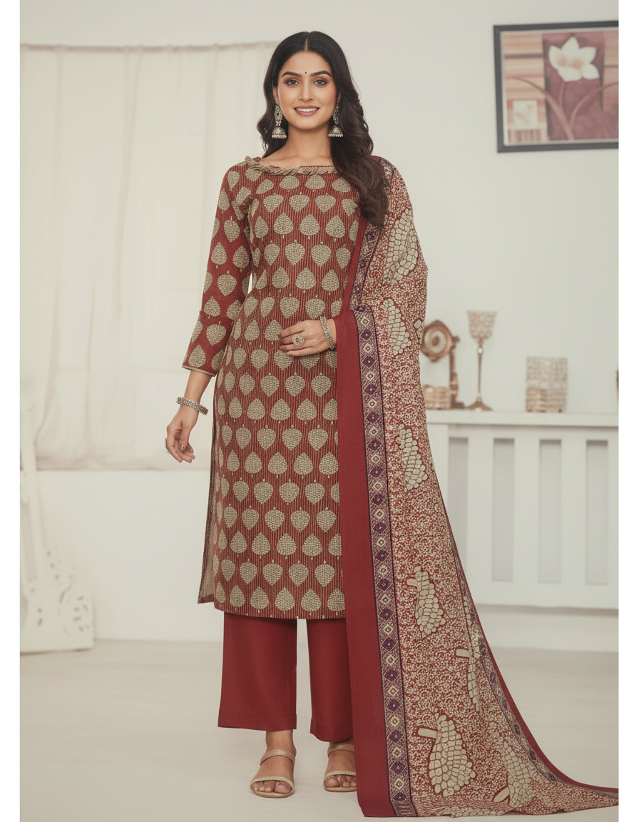 Cotton mix churidar material for daily use